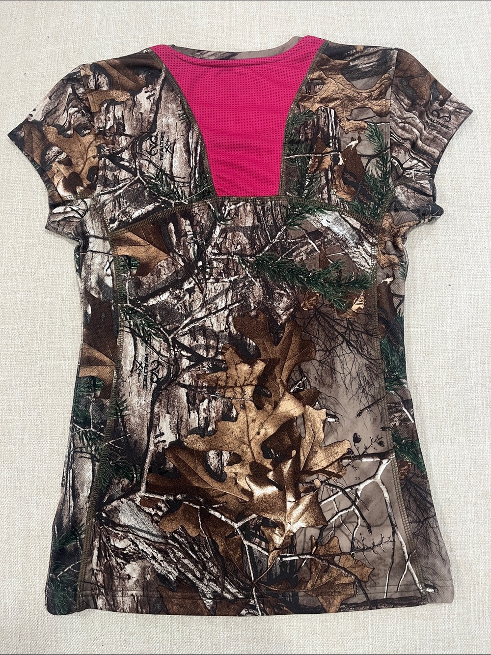 Realtree Camo Short Sleeve Tee with Pink Accent - Picture 2 of 4